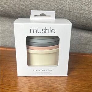 NEW Mushie Silicone Stacking Cups - Neutral Tones